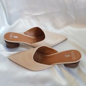 Sarto by Franco Sarto Visa Leather Pointed Toe Mules - 10 M